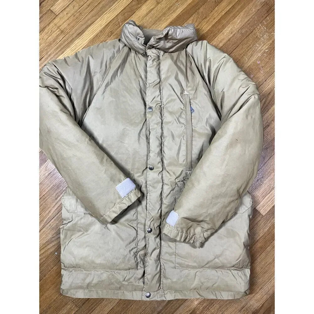 VTG 1980s THE NORTH FACE Mens Size LARGE Goose Down Sierra Jacket Coat Khaki